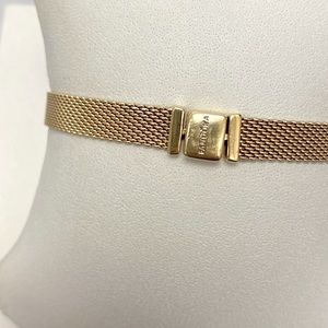 Pandora Reflexions Gold Shine Mesh Bracelet s 18cm